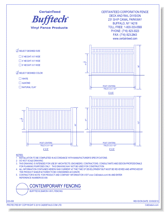 Bufftech: Norwalk Vinyl Fence